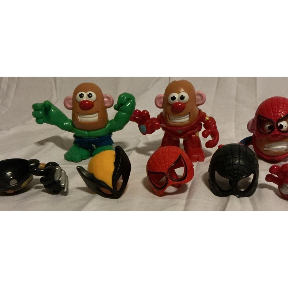 Lot of 3 Mini Mr Potato Head Marvel Mixable Mashable Heroes Incomplete - Picture 5 of 10